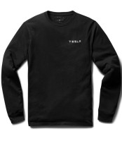 Мужская футболка с длинным рукавом Tesla черная