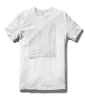 Мужская футболка Tesla энергетическая кривая белая