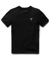 Детская футболка с эмблемой Tesla черная