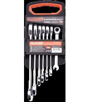 Набор комбинированных ключей с трещоткой HARDEN 540117 ( 7 штук ) 
